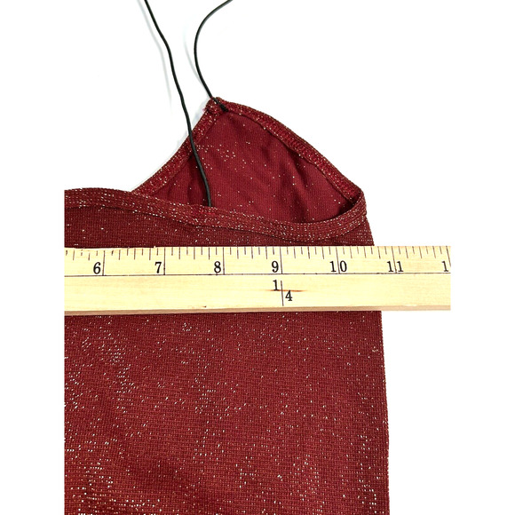 Free People Intimately Skinny Strap Seamless Brami Cami Crop Top Burgundy XS/S - Picture 3 of 5